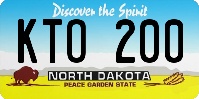 ND license plate KTO200