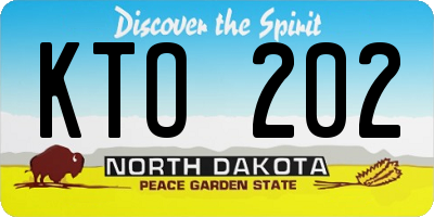 ND license plate KTO202