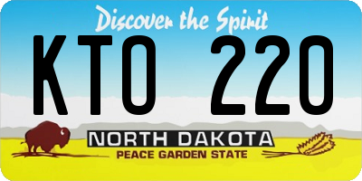 ND license plate KTO220