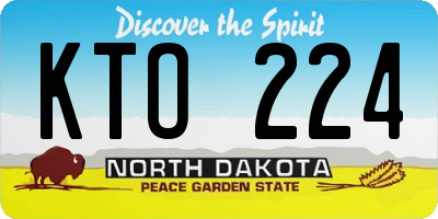 ND license plate KTO224