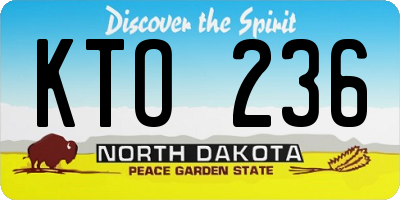 ND license plate KTO236