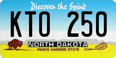ND license plate KTO250