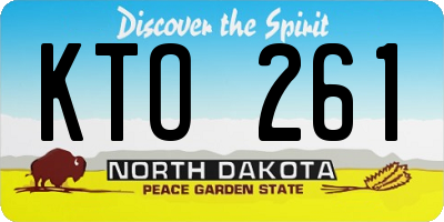 ND license plate KTO261