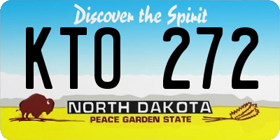 ND license plate KTO272