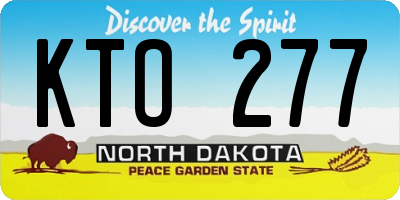 ND license plate KTO277