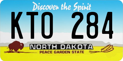 ND license plate KTO284