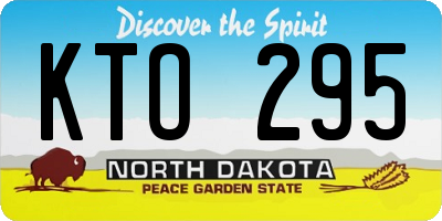ND license plate KTO295