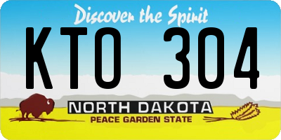 ND license plate KTO304