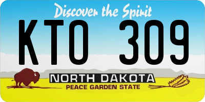 ND license plate KTO309