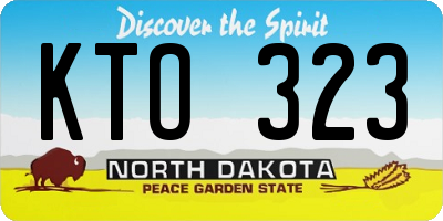 ND license plate KTO323