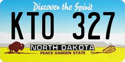 ND license plate KTO327