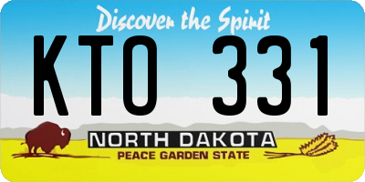 ND license plate KTO331