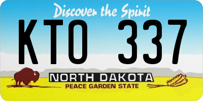 ND license plate KTO337