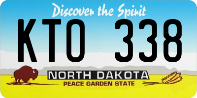 ND license plate KTO338