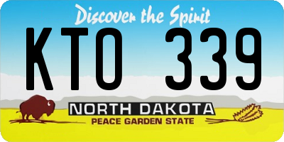 ND license plate KTO339