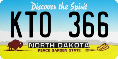 ND license plate KTO366