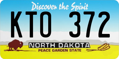 ND license plate KTO372