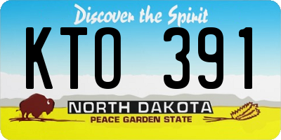 ND license plate KTO391