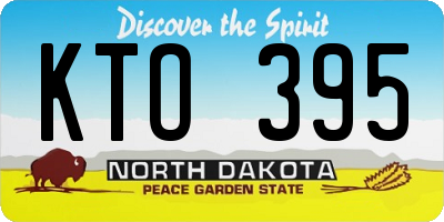 ND license plate KTO395