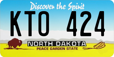 ND license plate KTO424