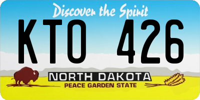 ND license plate KTO426