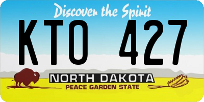 ND license plate KTO427