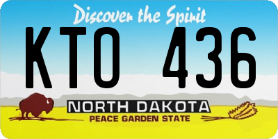 ND license plate KTO436