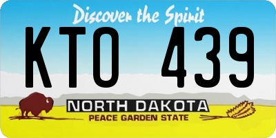 ND license plate KTO439