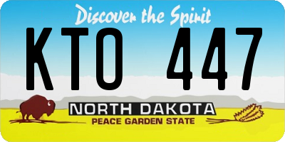 ND license plate KTO447