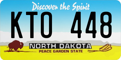 ND license plate KTO448