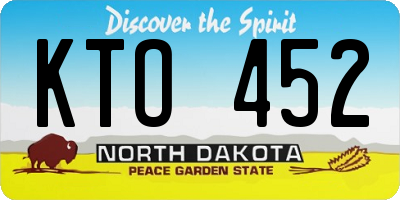 ND license plate KTO452