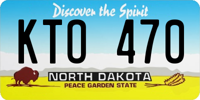 ND license plate KTO470