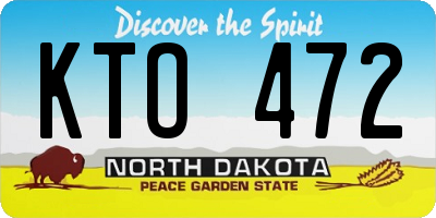 ND license plate KTO472