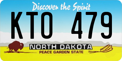 ND license plate KTO479