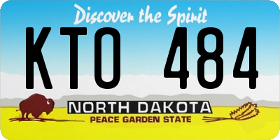ND license plate KTO484