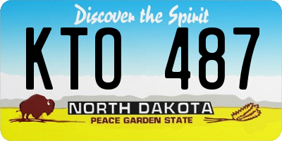 ND license plate KTO487