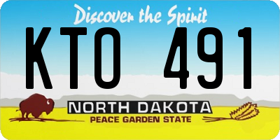 ND license plate KTO491