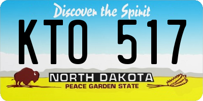 ND license plate KTO517