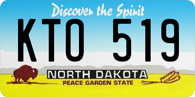 ND license plate KTO519