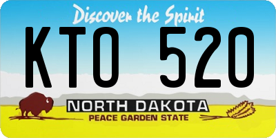 ND license plate KTO520