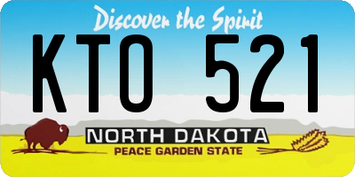 ND license plate KTO521