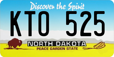 ND license plate KTO525