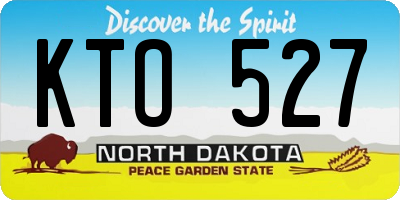 ND license plate KTO527