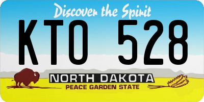 ND license plate KTO528