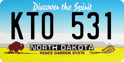 ND license plate KTO531