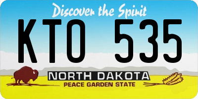 ND license plate KTO535