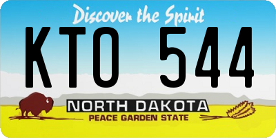 ND license plate KTO544