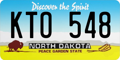 ND license plate KTO548