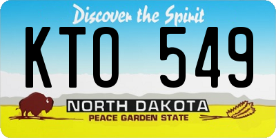 ND license plate KTO549