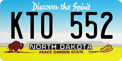 ND license plate KTO552